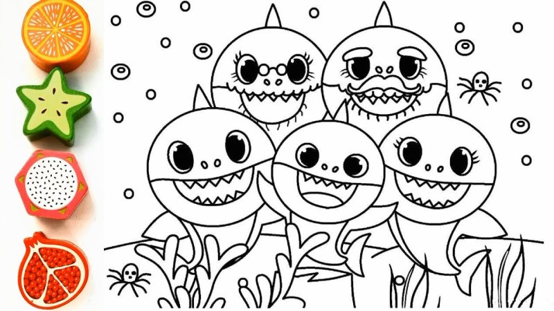 Акуленок раскраска