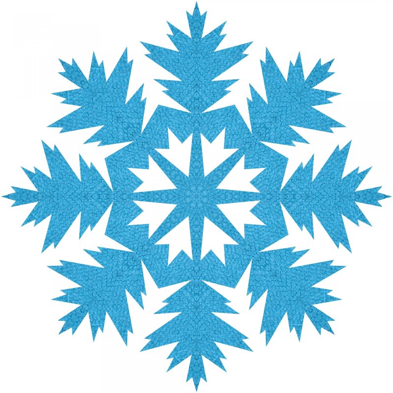 Снежинки цветные