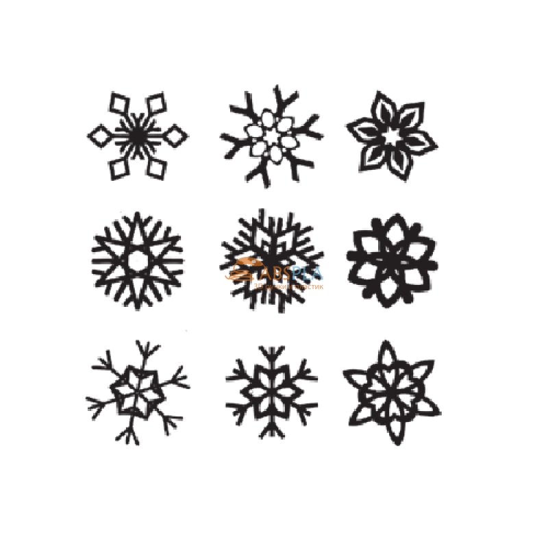 Макет снежинки для 3д ручки