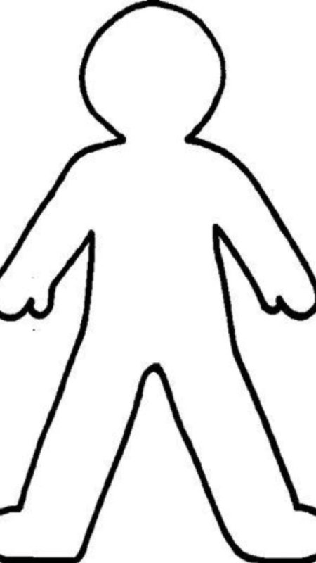 Трафарет человека для вырезания