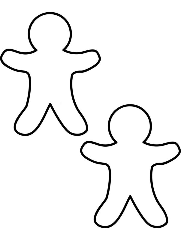Пряничный человечек шаблон