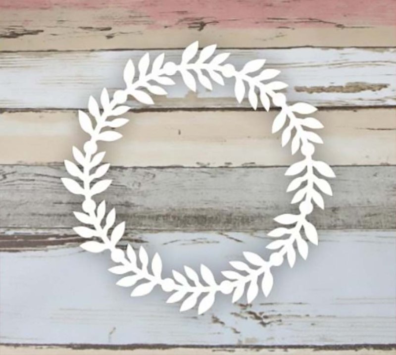 Трафарет "венок" 15х15 см