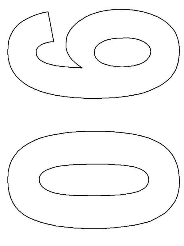 Трафарет для торта цифра