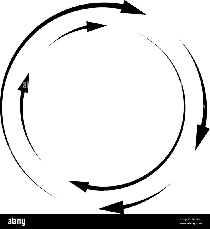Трафарет стрелки вращения