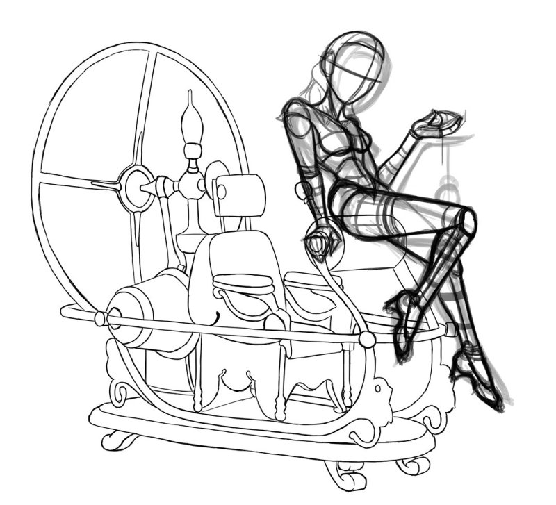 Машина времени раскраска