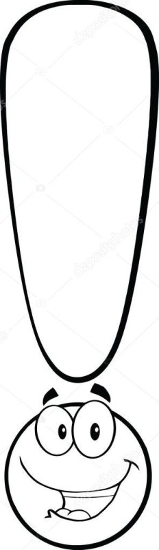 Трафарет восклицательного знака для вырезания