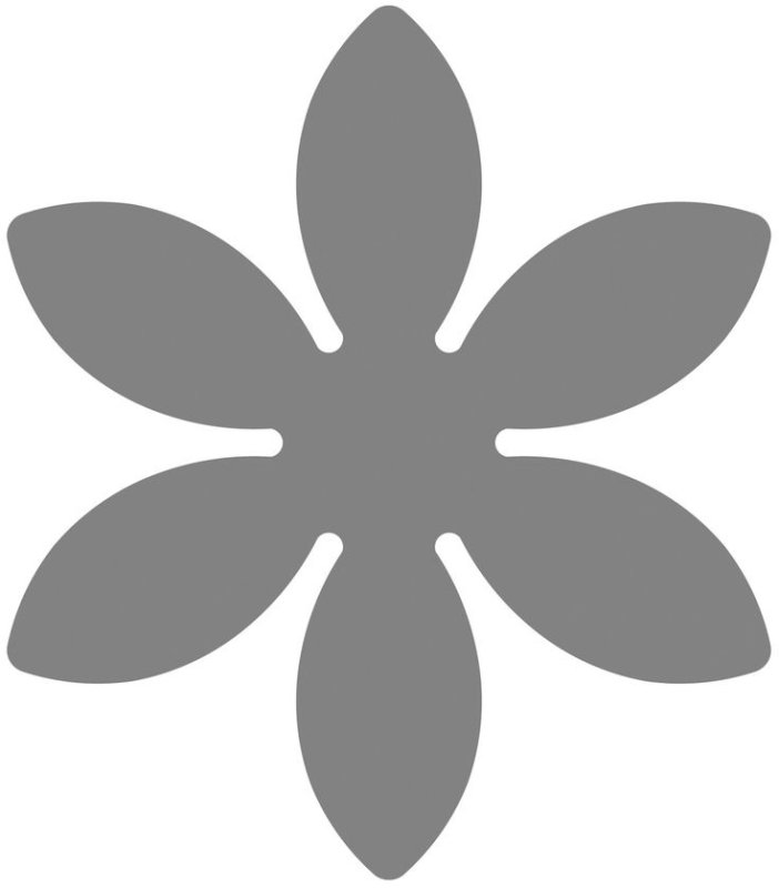 Трафарет цветка 5 лепестков