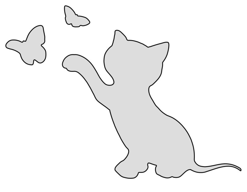 Трафареты кошек для декора
