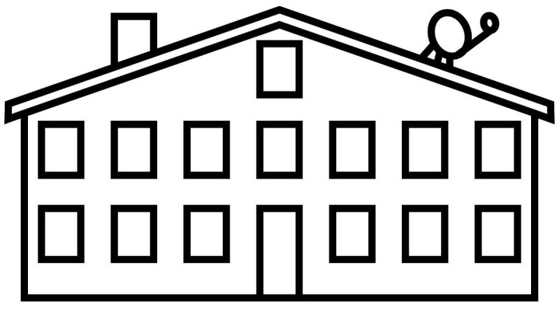 Раскраска. Домики