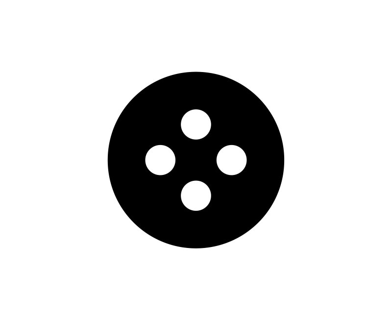 Черные пуговицы для снеговика