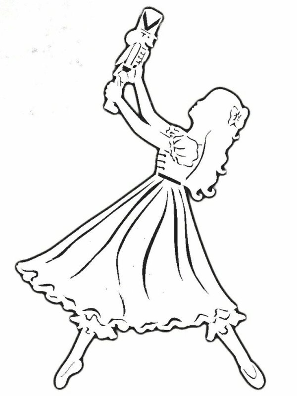 Щелкунчик трафарет для вырезания из бумаги