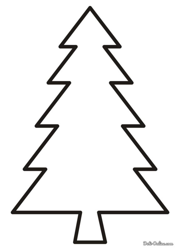 Елка раскраска для детей