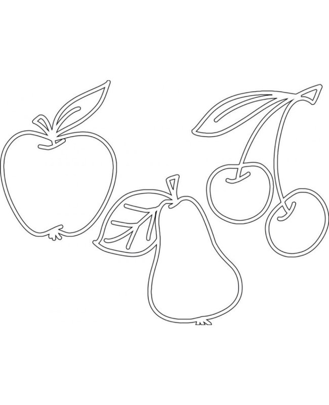 Трафарет фрукты для рисования