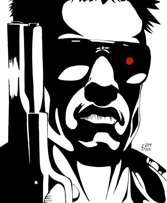 Трафарет Терминатор