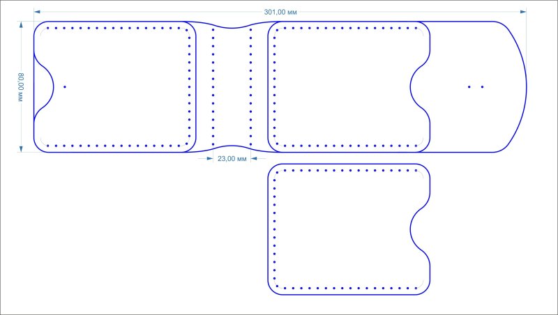 Выкройка для кожи зажим для денег