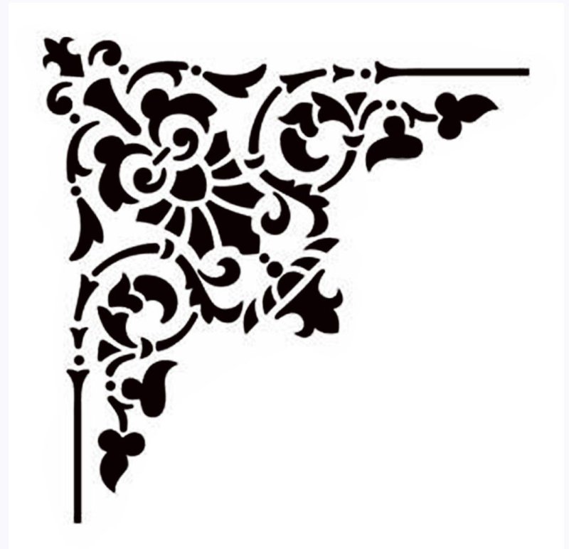 Угловые трафареты для декора