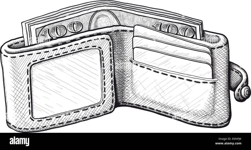 Кошелек раскраска