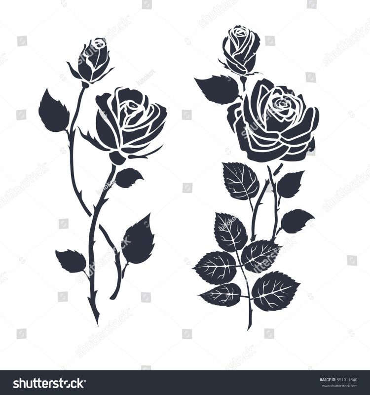 Трафарет "розы"