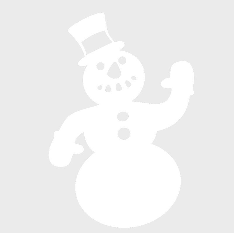 Вырезки на окна Снеговик