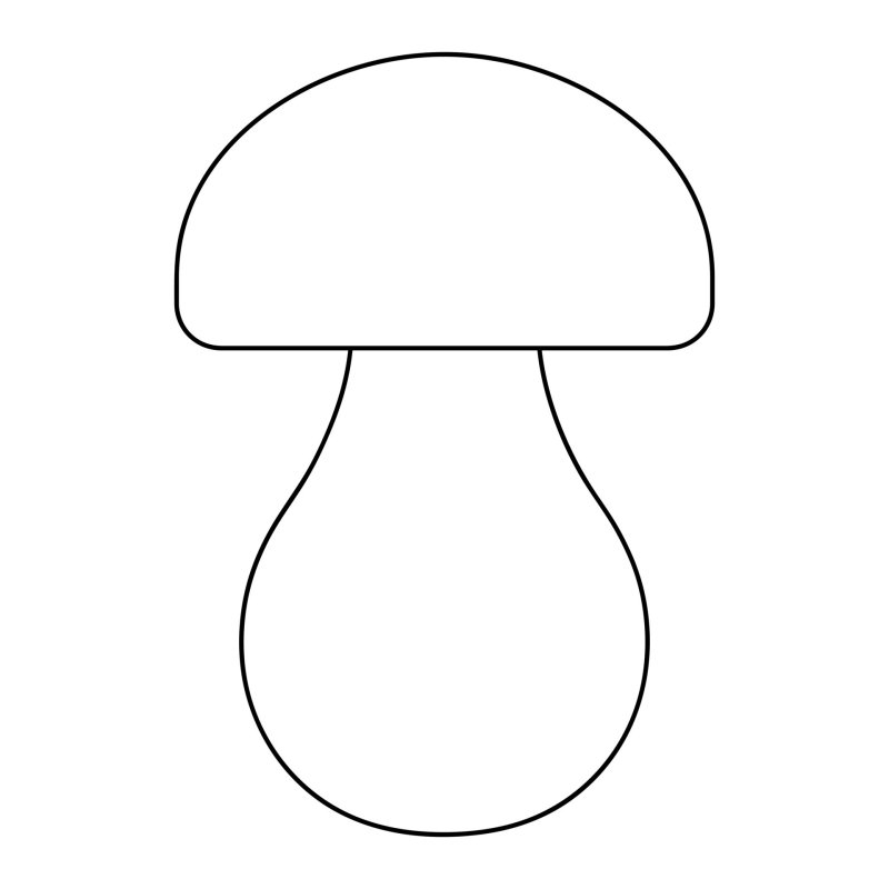Трафарет гриба для детей
