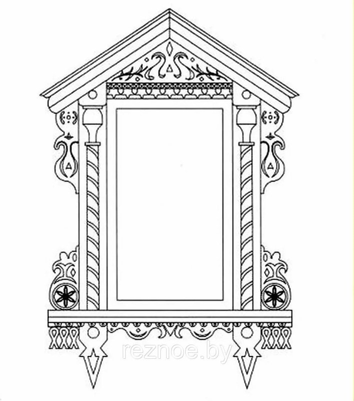 Резное окно для рисования