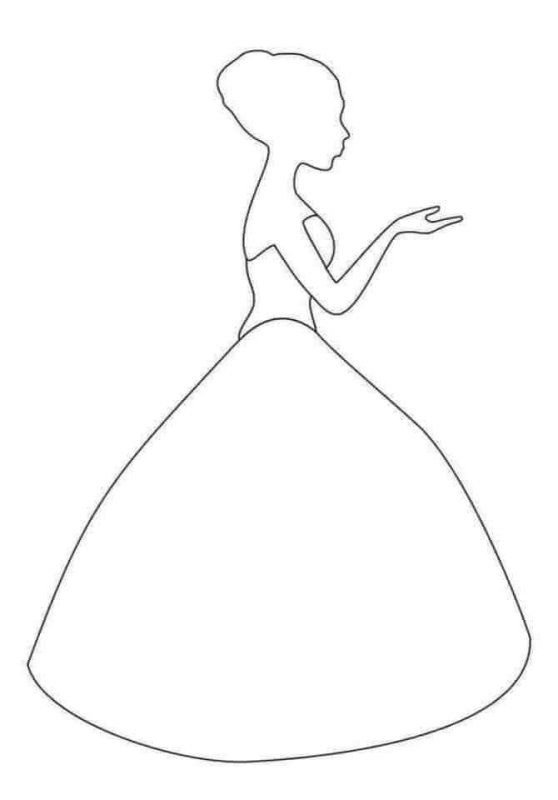 Силуэт девочки для вырезания