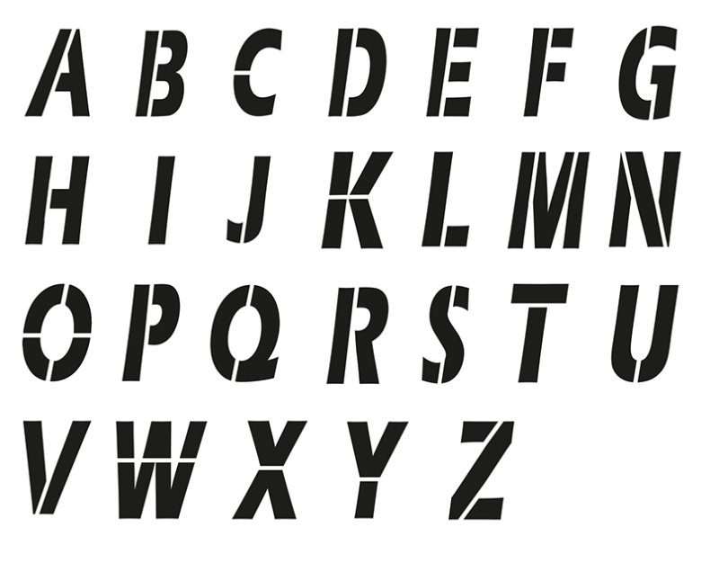 Шрифт под трафарет