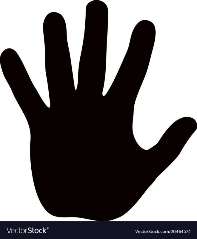 Трафарет отпечаток руки