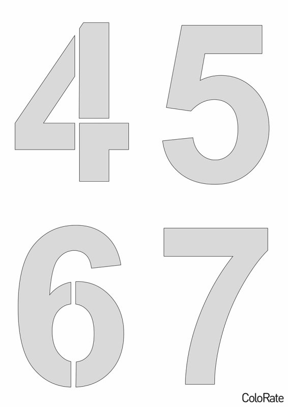 Трафарет для торта цифра