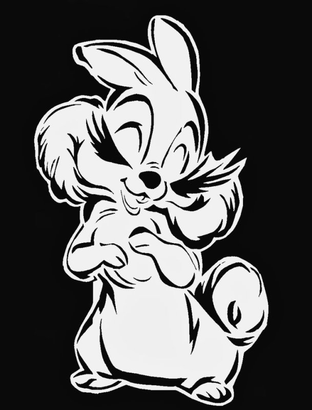 Трафарет зайчика