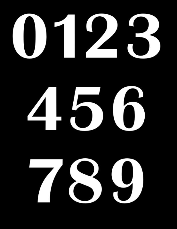 Цифры для раскрашивания для детей