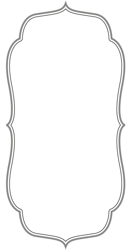 Фигурная рамка для надписи
