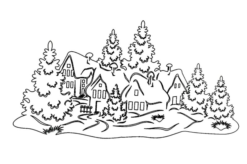 Новогодние трафареты на ок