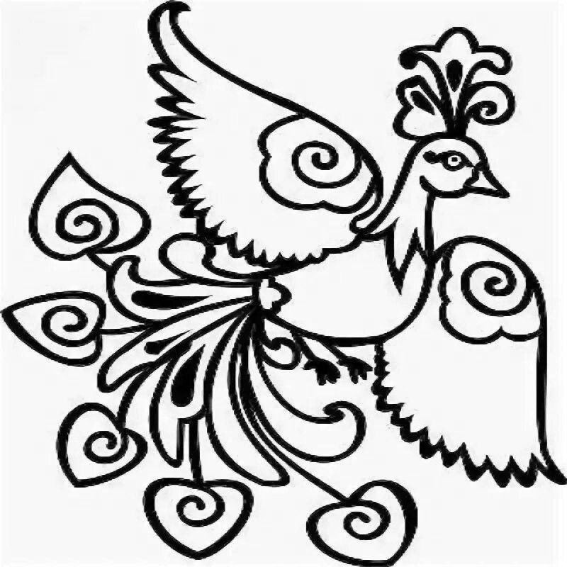 Волшебные птицы: раскраска