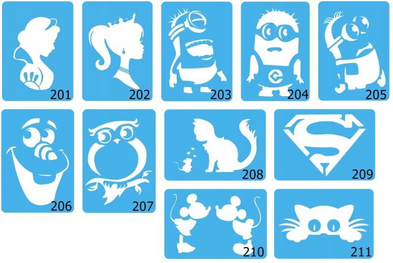 Трафареты для блеск тату вектор