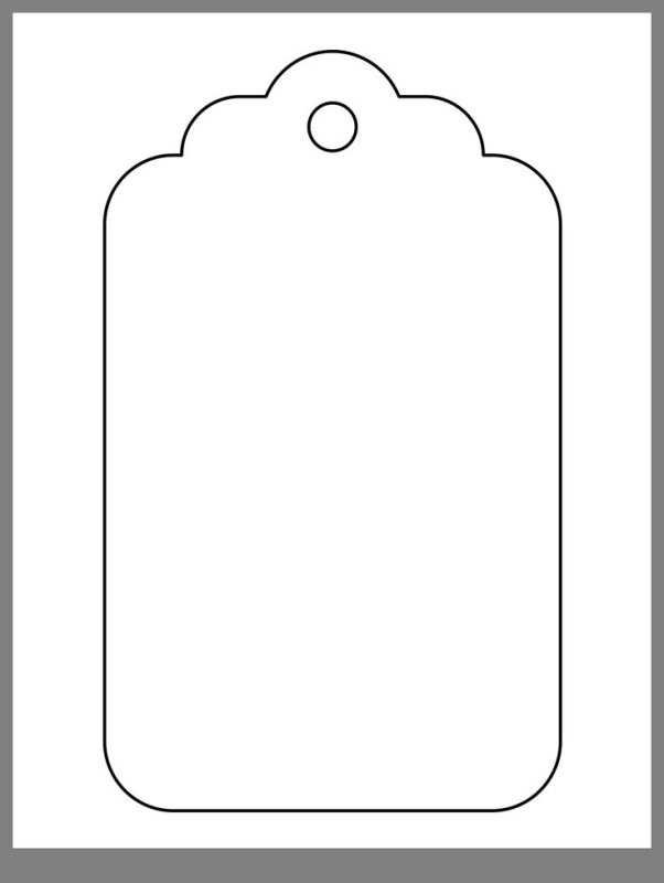 Трафарет бирки на подарок