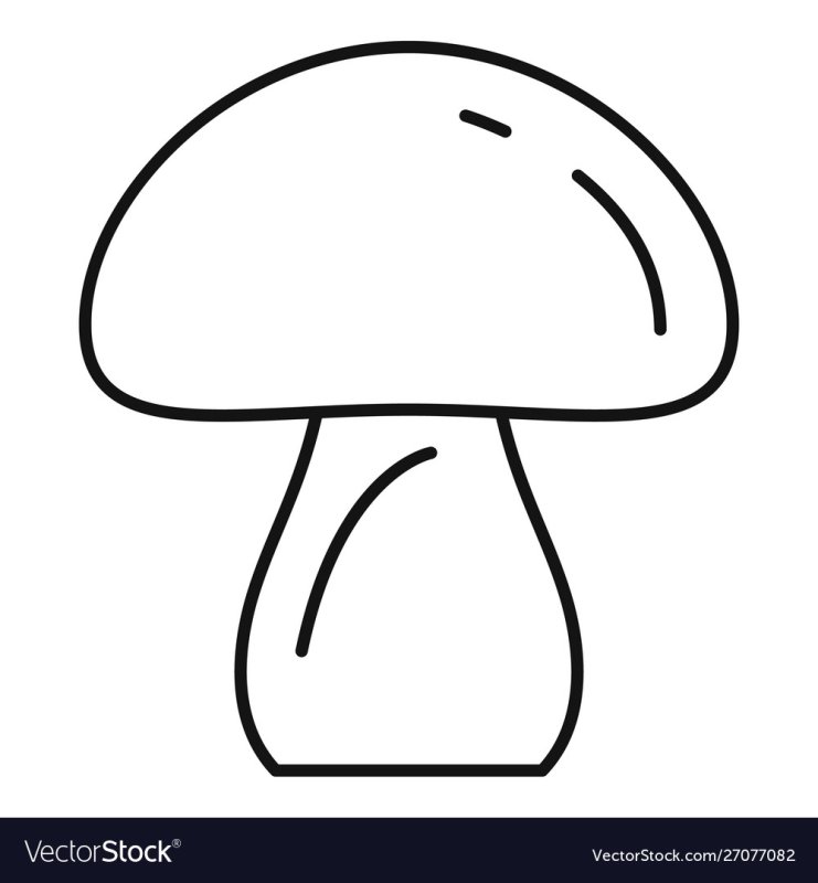 Гриб раскраска