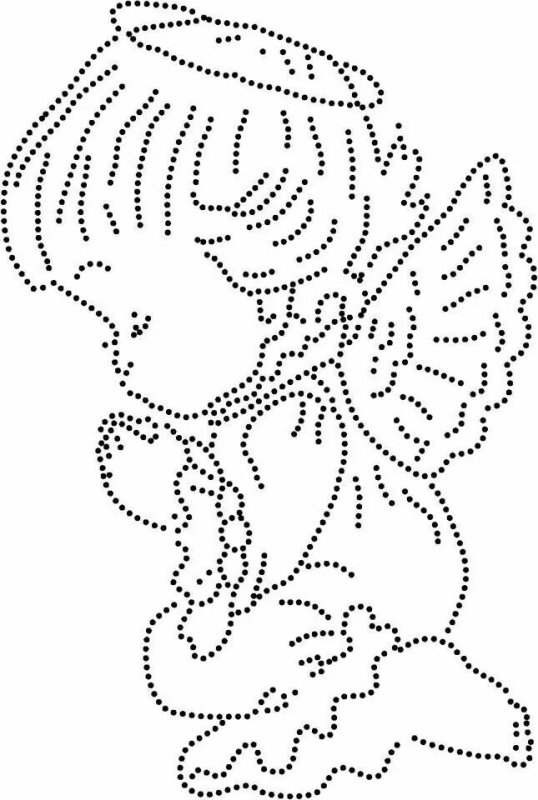 Точечный узор трафарет