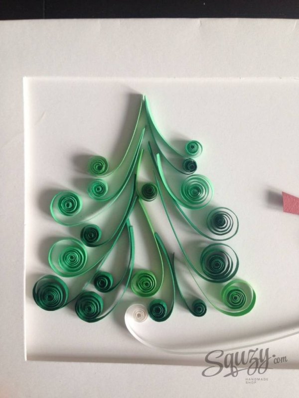 Елка в стиле квиллинг