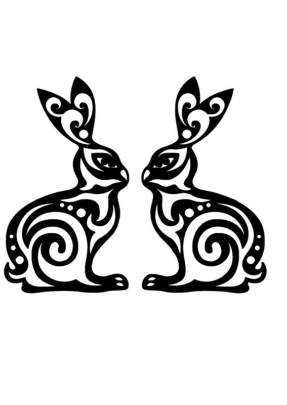 Кролик трафарет