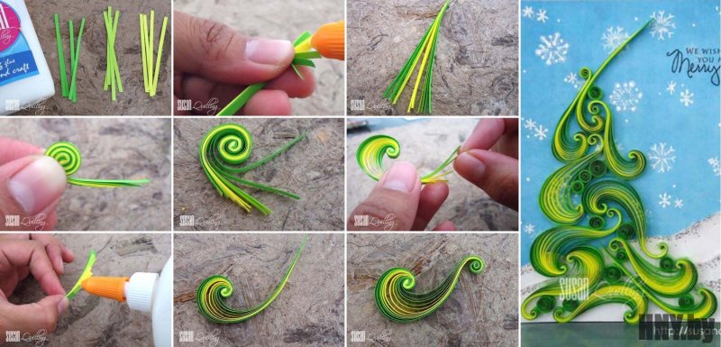 Елка квиллинг