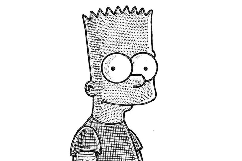 Рисунок барт симпсон лёгкий