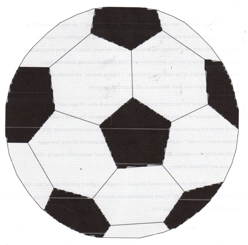 Футбольный мяч трафарет