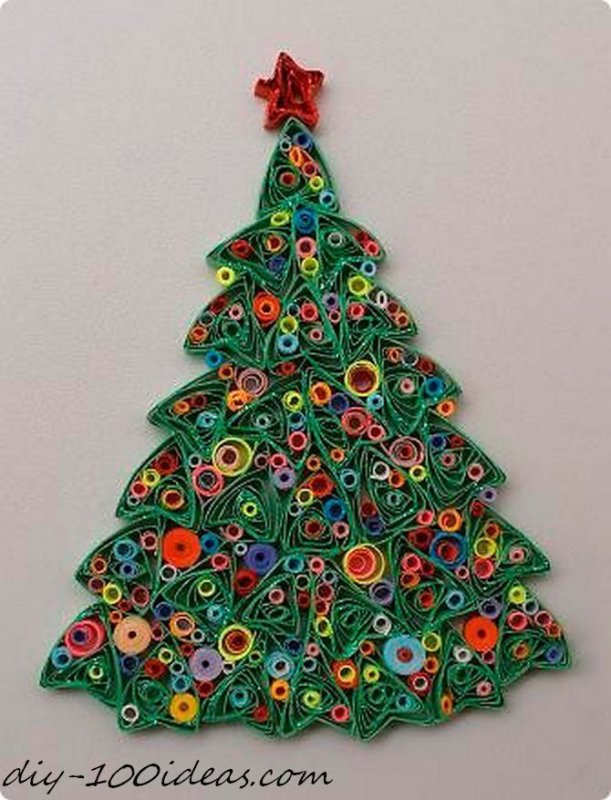 Квиллинг елка Новогодняя