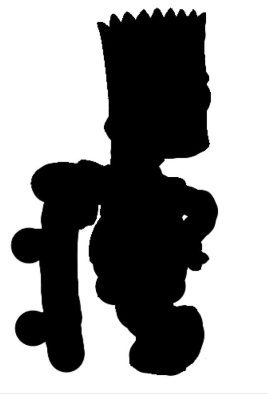 Барт симпсон силуэт