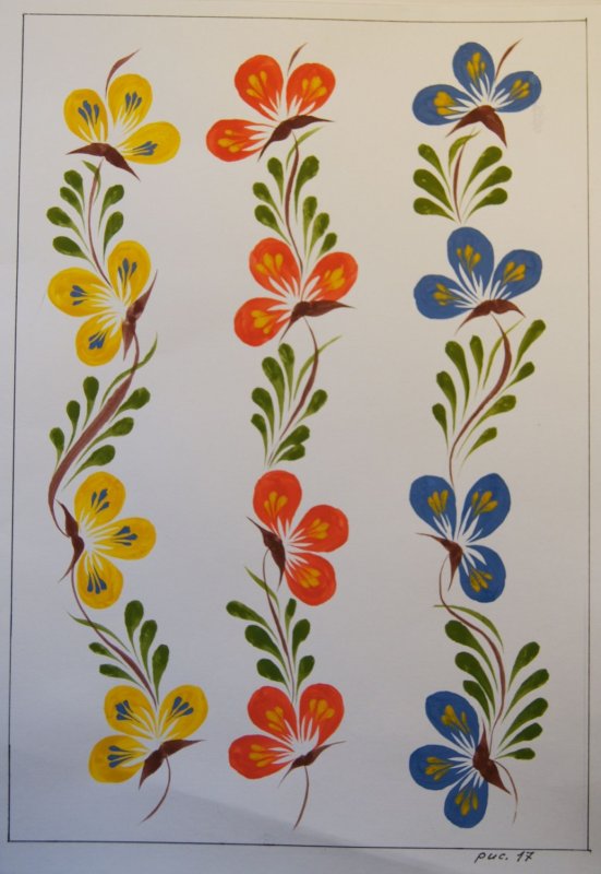 Петриковская роспись узоры и орнаменты