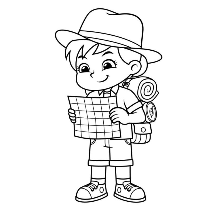 Раскраски туризм для детей