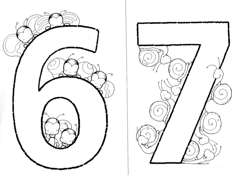Цифры картинки для детей раскраски