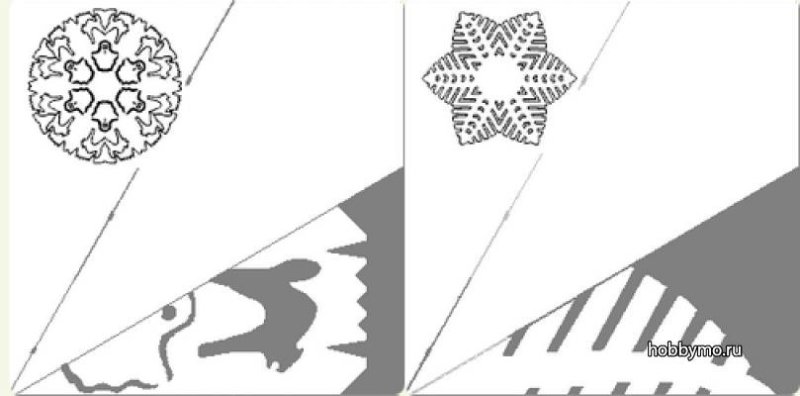 Шестигранная Снежинка из бумаги