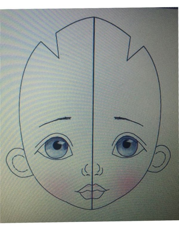 Выкройка кукольной головы